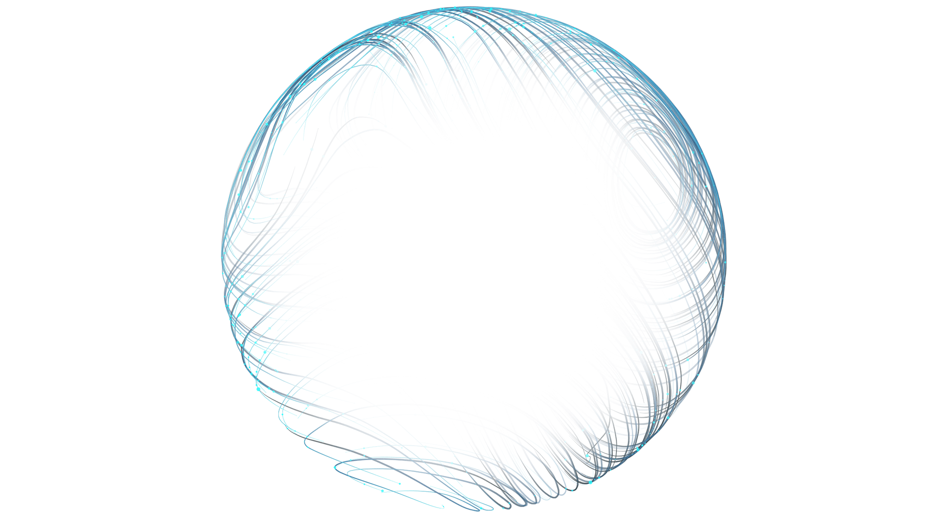 Blue circle made of fine lines